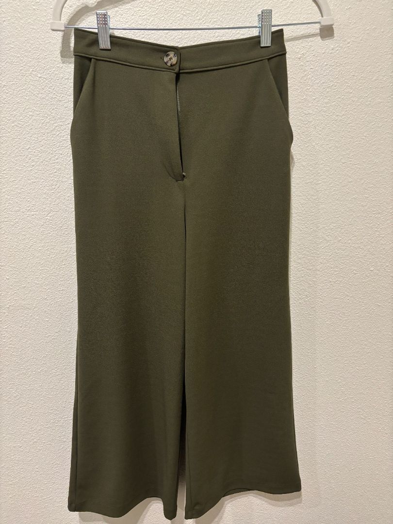Good Luck Gem Green Wide Leg Pants, XS