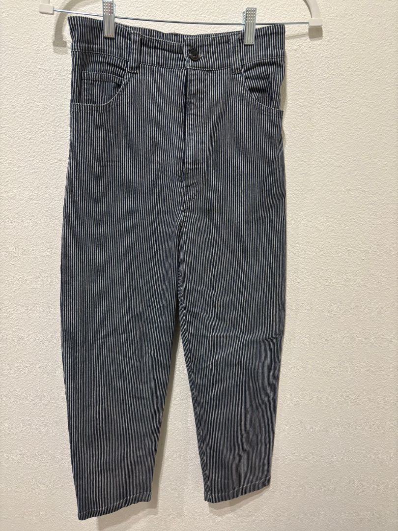 Prairie Underground Blue & White Smithy Striped Pants, XS
