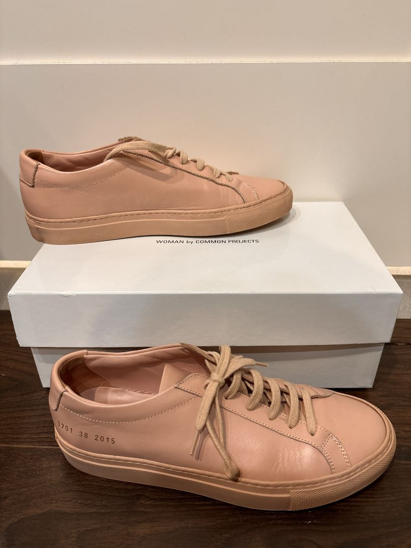 Woman by Common Projects Blush Original Achilles Lowtop Sneakers, 38