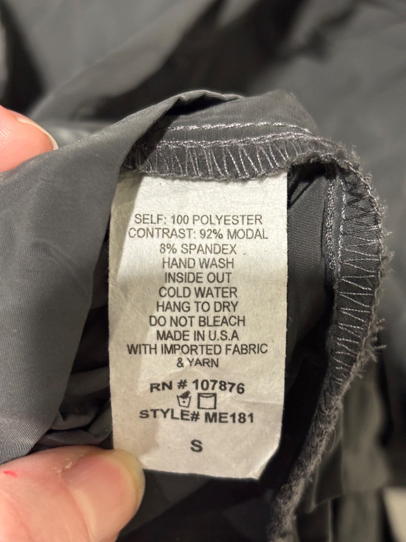 Sun Kim Gray & Black Crinkle Lightweight Oversized Jacket, S