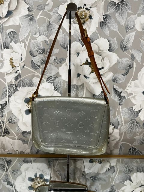 Louis Vuitton Silver Monogram Vernis Thompson Street Shoulder Bag
