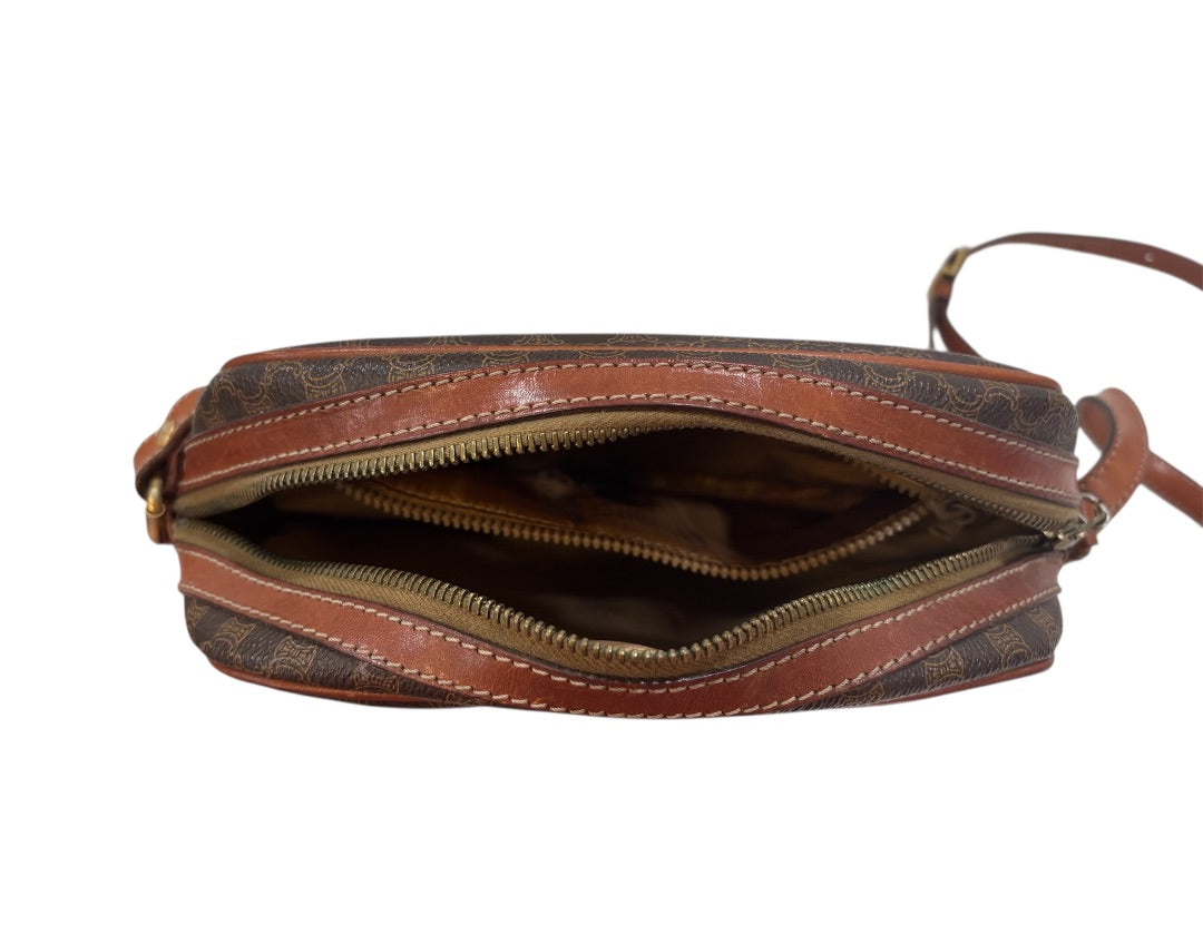 Flaw Ink marks Celine Tan Vintage Macadam Top Zip Crossbody