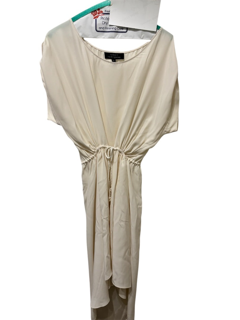 Robert Rodriguez Ivory (Worn by Rachael Ray) Drawstring Waist Silk Dress, 4