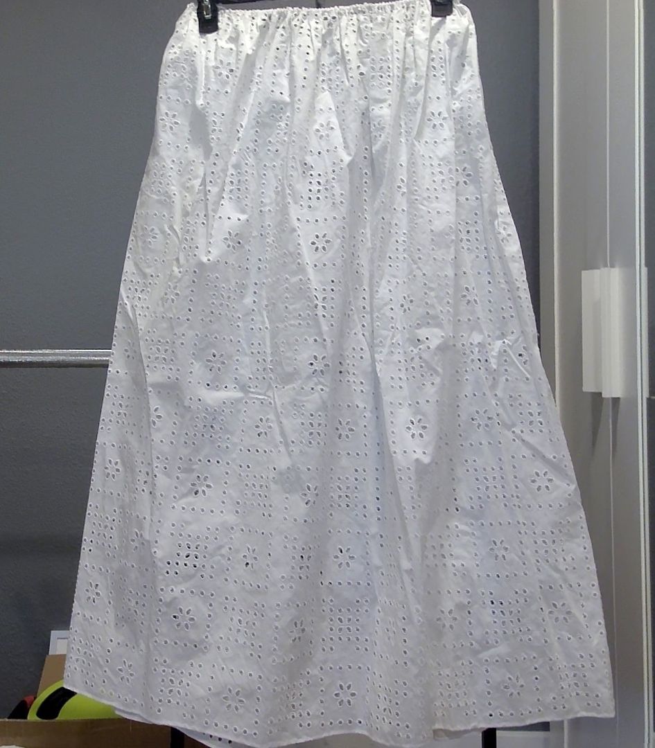 Matteau White Eyelet Crop Top and Maxi Skirt Two Piece Set, 2, NWT