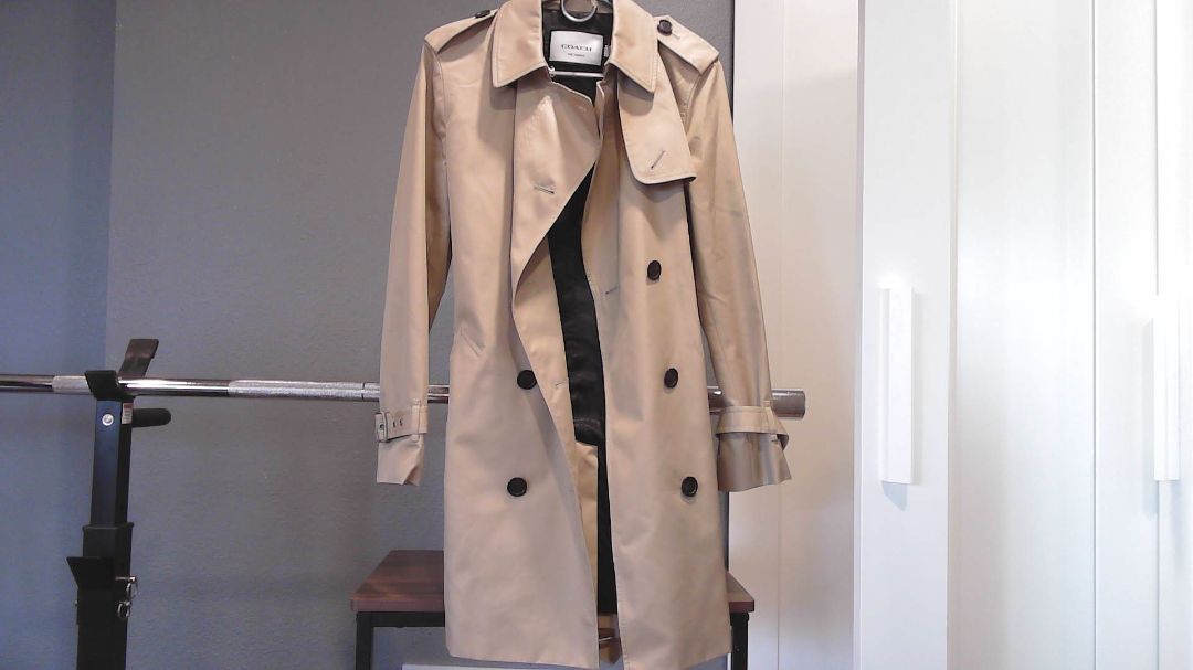 Coach Classic Solid Mid Trench Coat, M, NWT