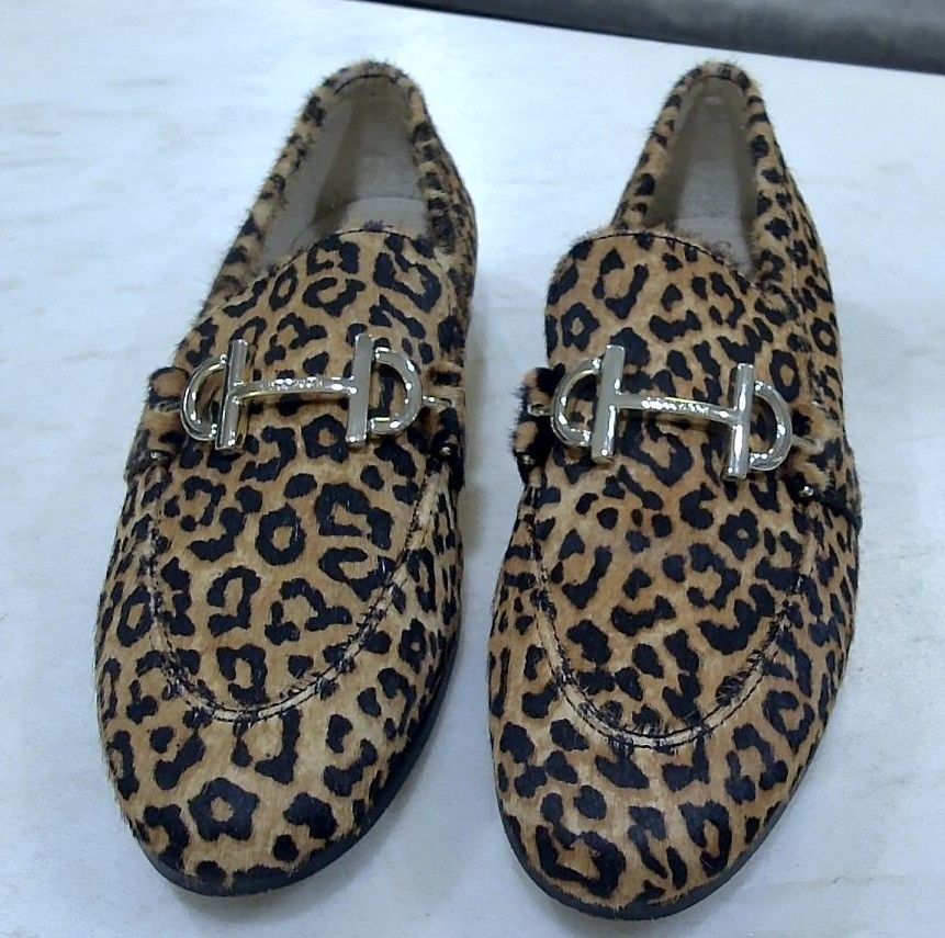 Cole Haan Animal Print Calf Hair Leopard Print Loafers, 6