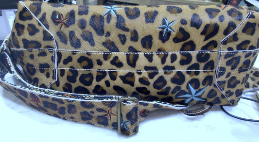 IKKIM’O Multi-color Reversible Leopard Print & Canvas Tote