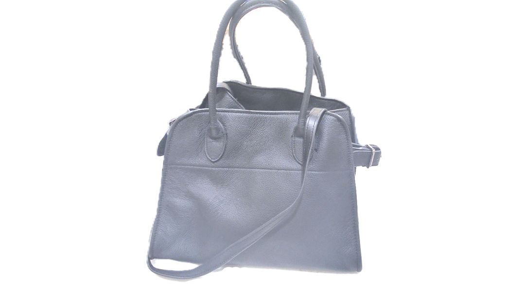 The Row Black Margaux Leather Top Handle Crossbody Bag