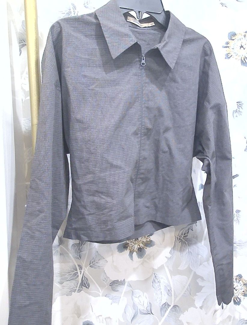 Paloma Wool Gray Faye 100% Organic Cotton Crop Shirt Jacket, S