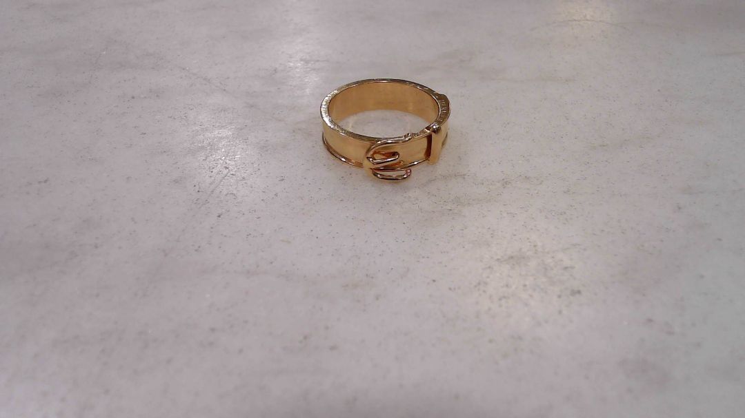 Hermès Gold-Plated Paris Belt Motif Scarf Ring