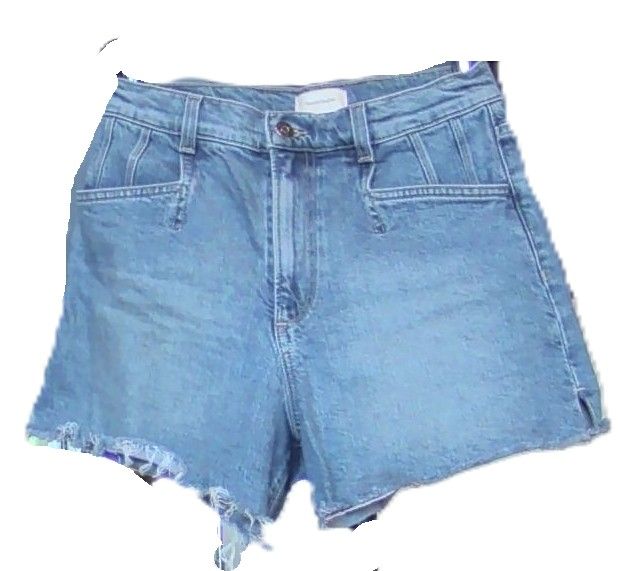 Favorite Daughter Blue Jordie Super High Rise Denim Shorts, 25