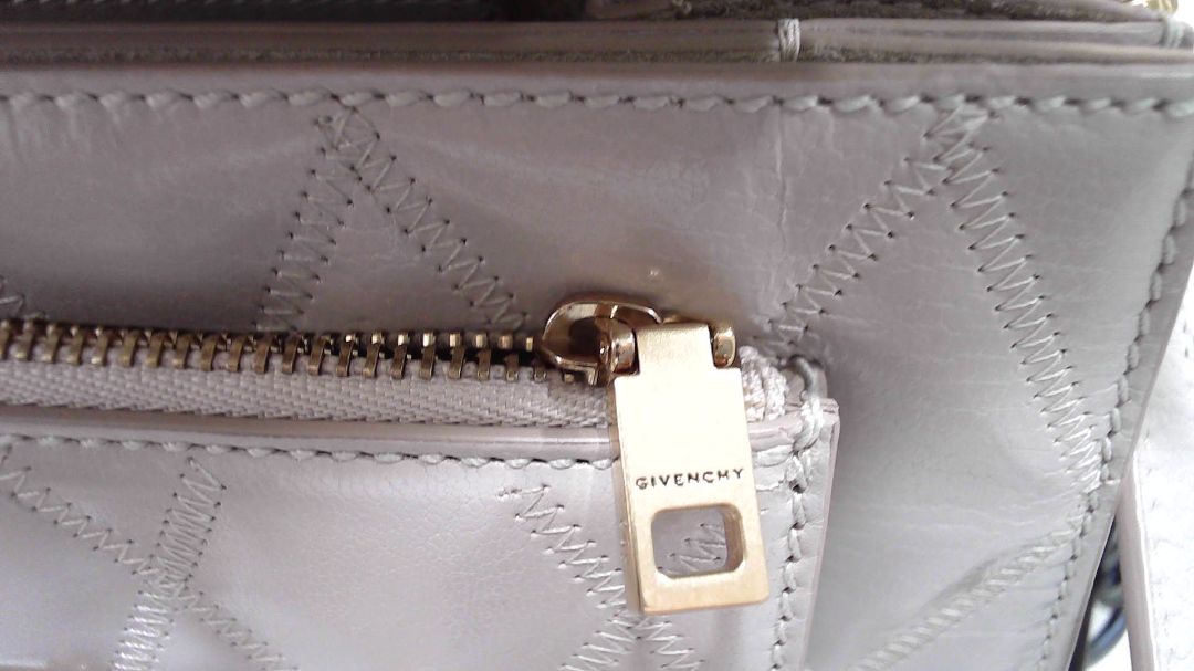 Givenchy Light Taupe GV3 Quilted Leather Bag