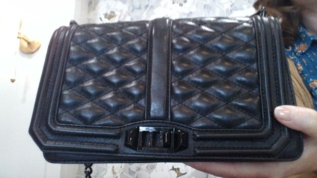 Rebecca Minkoff Black Love Quilted Crossbody Bag