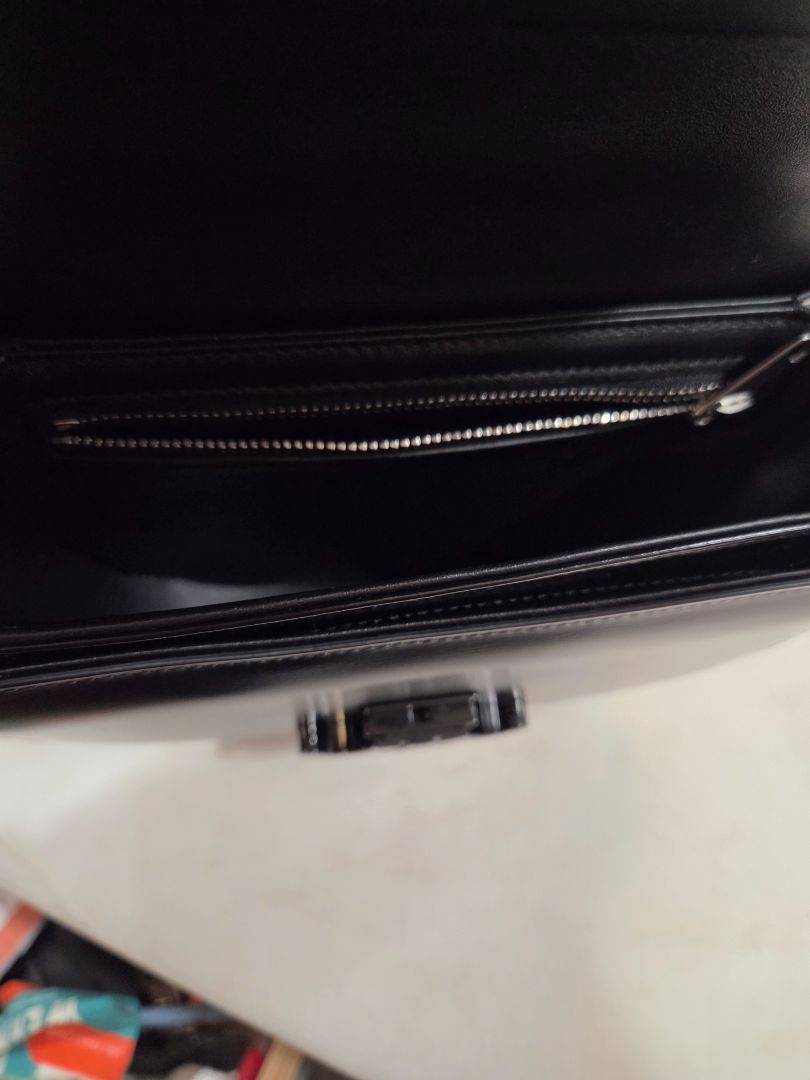 Celine Black Teen Arc de Triomphe Black Logo Handbag