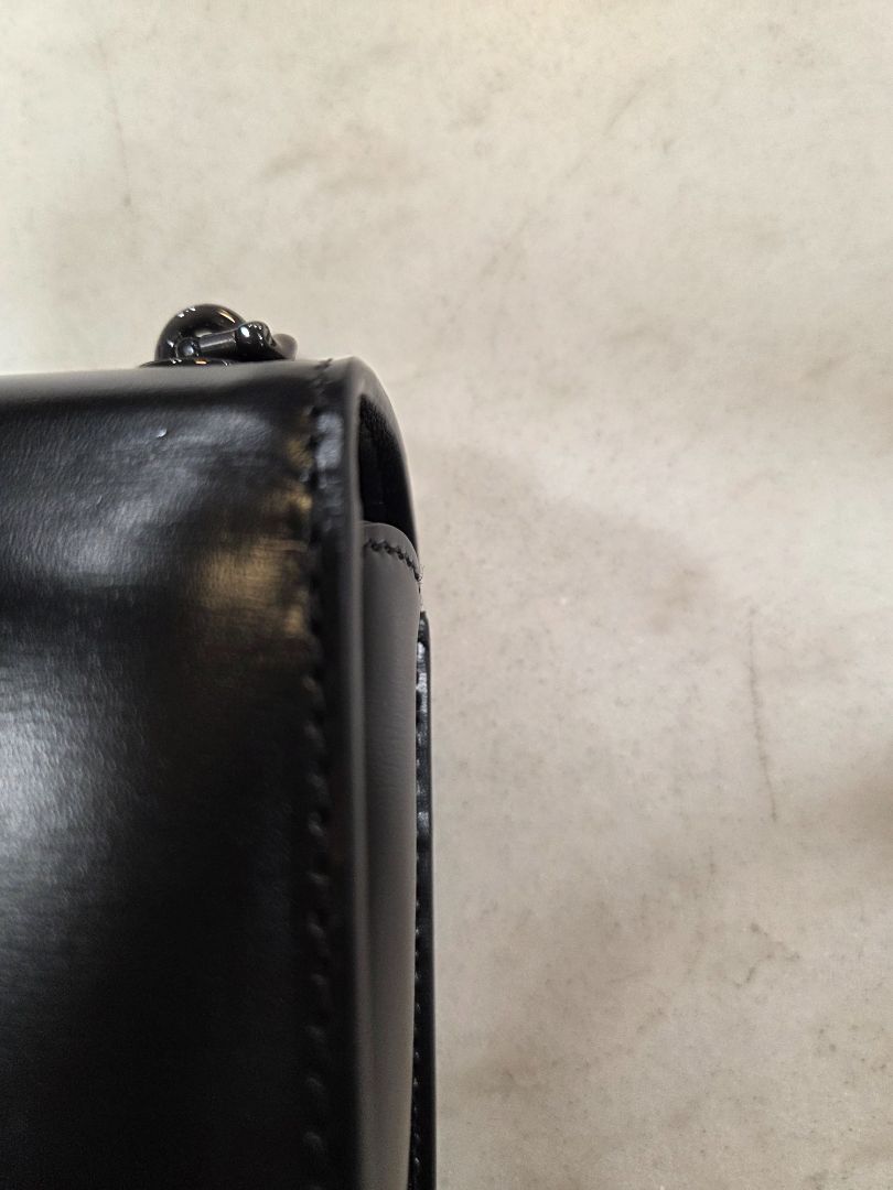 Celine Black Teen Arc de Triomphe Black Logo Handbag