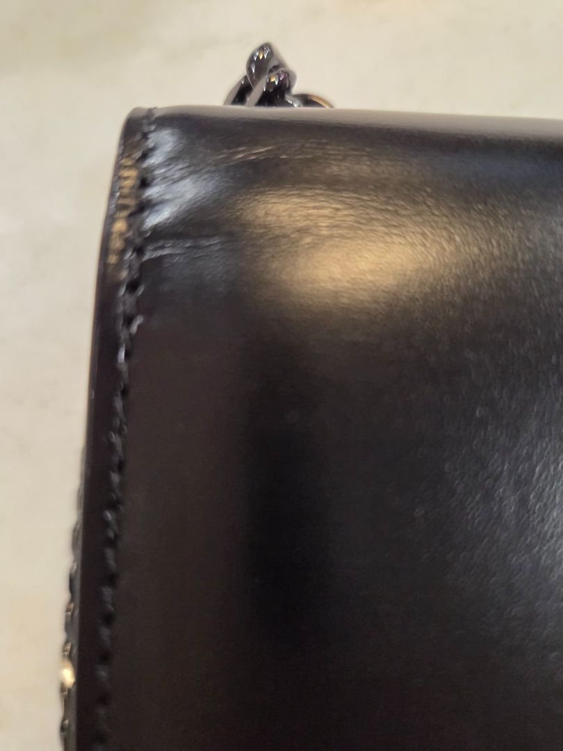 Celine Black Teen Arc de Triomphe Black Logo Handbag