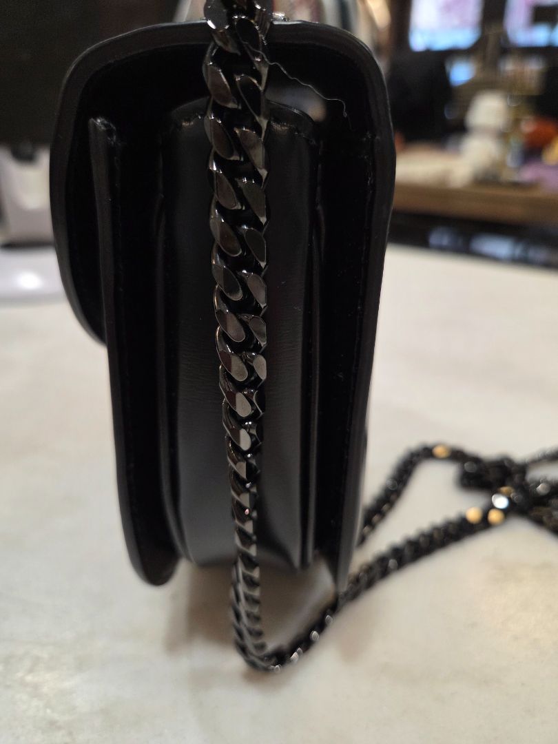 Celine Black Teen Arc de Triomphe Black Logo Handbag