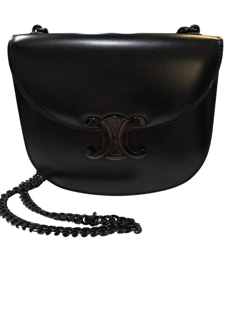 Celine Black Teen Arc de Triomphe Monocromatic Handbag