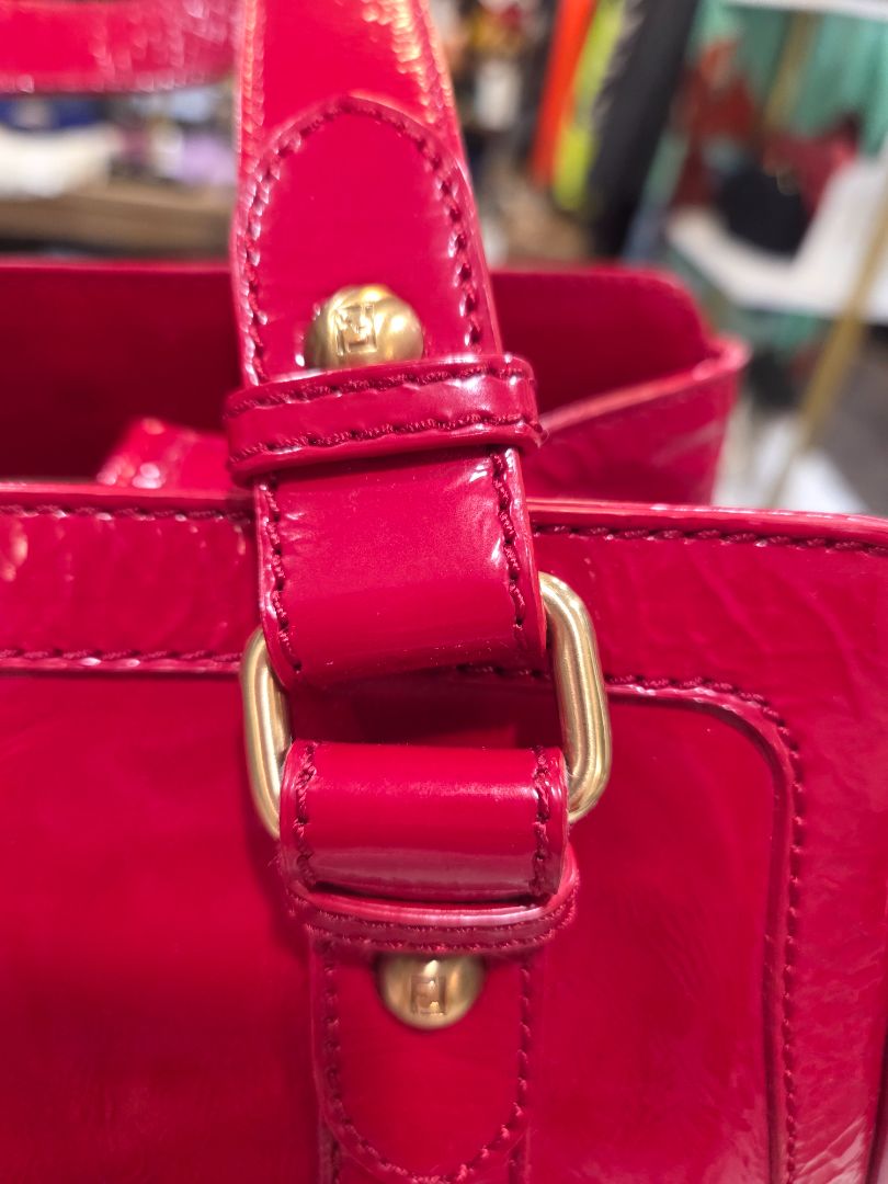 Fendi Red Patent Bag de Jour Handbag