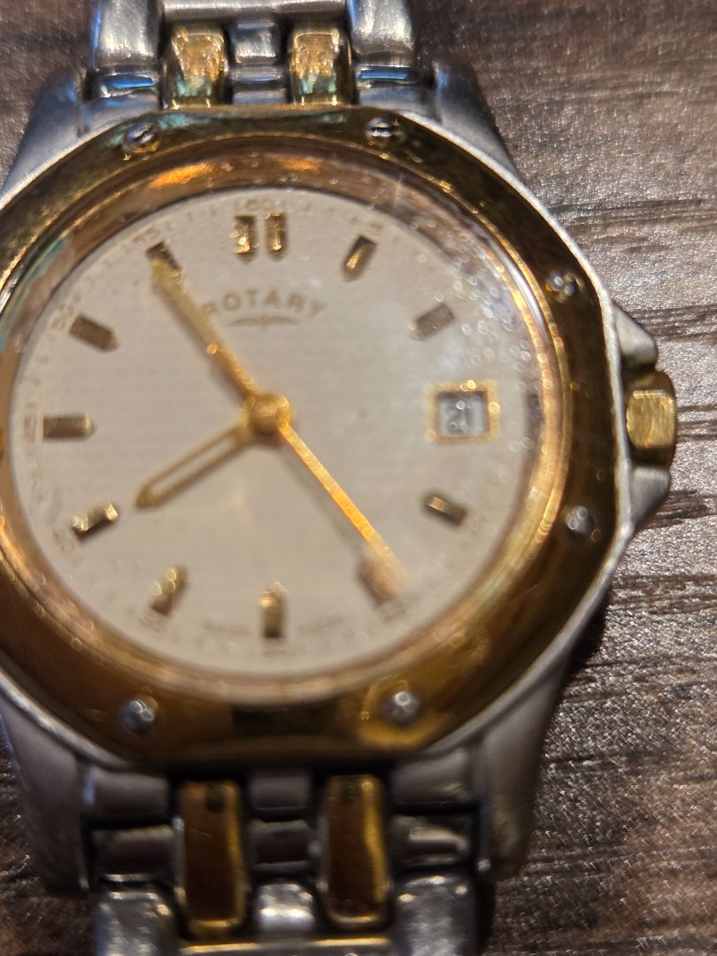 Rotary Silver Gold Monza Two-Tone Stainless Steel Watch