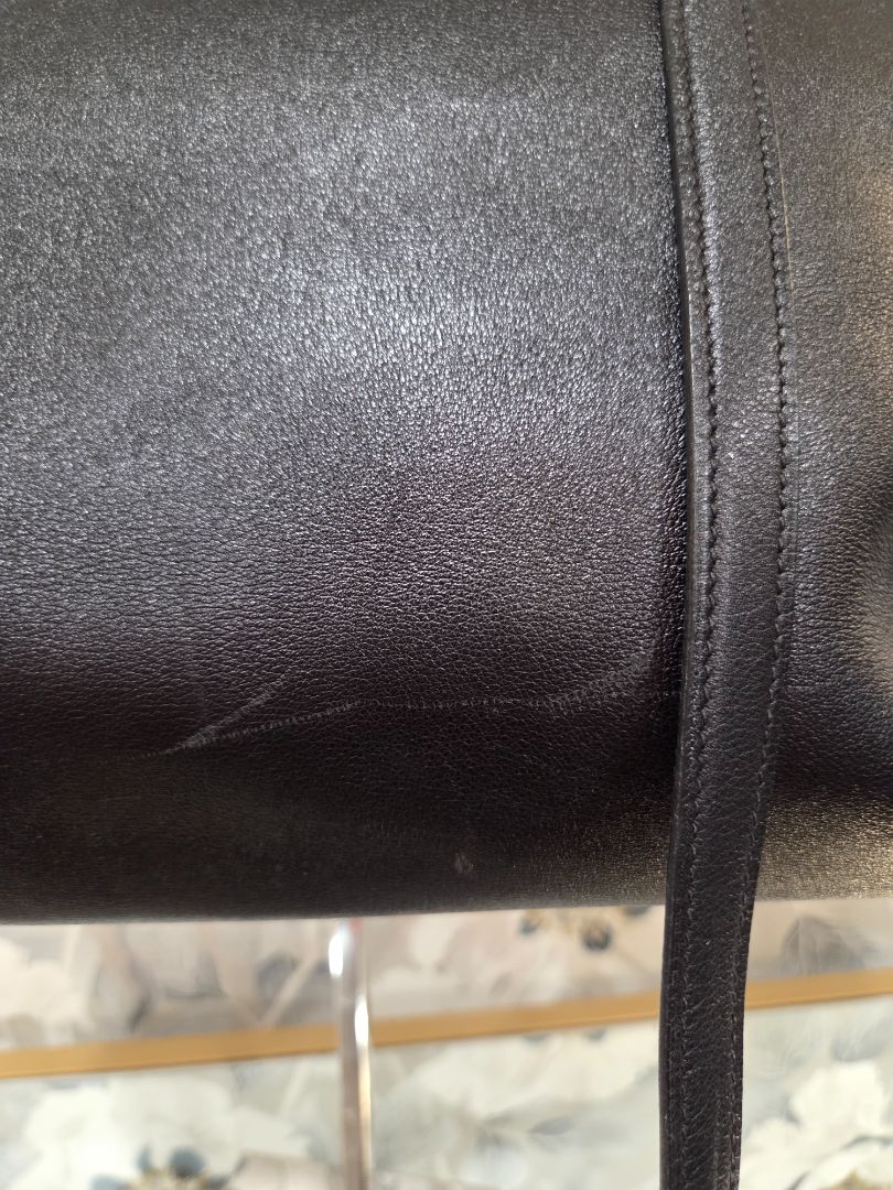 Hermès Black Kelly 35 Retourne Gold-Plated Bag