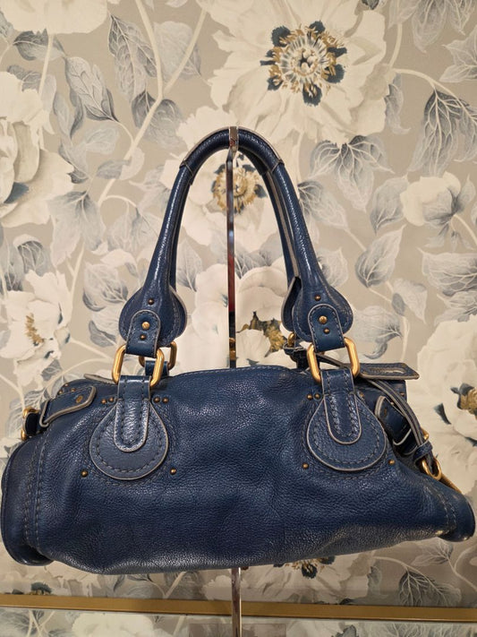 Chloe Blue Paddington Shoulder Bag