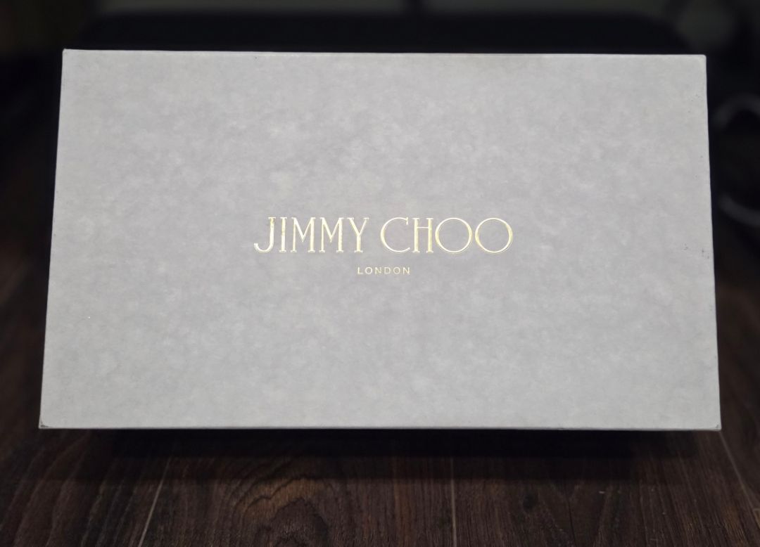 [Box in the back] Jimmy Choo Off White Alanah 105 Leather Wedge Sandals, 38.5