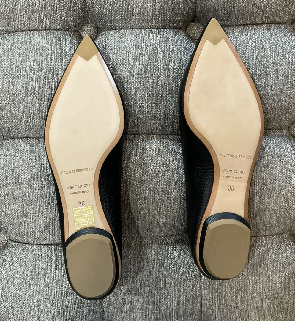 [Box in Back] Nicholas Kirkwood Black Beya Bottalato Loafers, 36