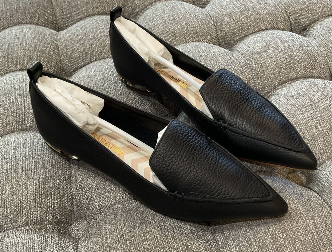 [Box in Back] Nicholas Kirkwood Black Beya Bottalato Loafers, 36