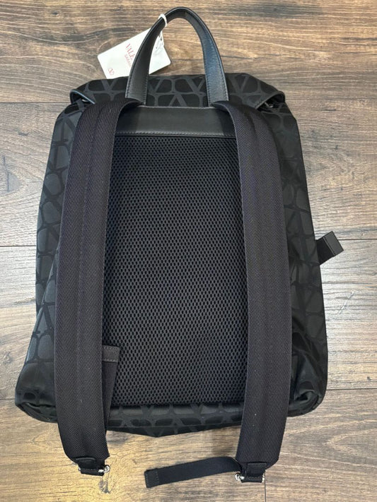 Valentino Garavani Black Toile Iconographe Backpack