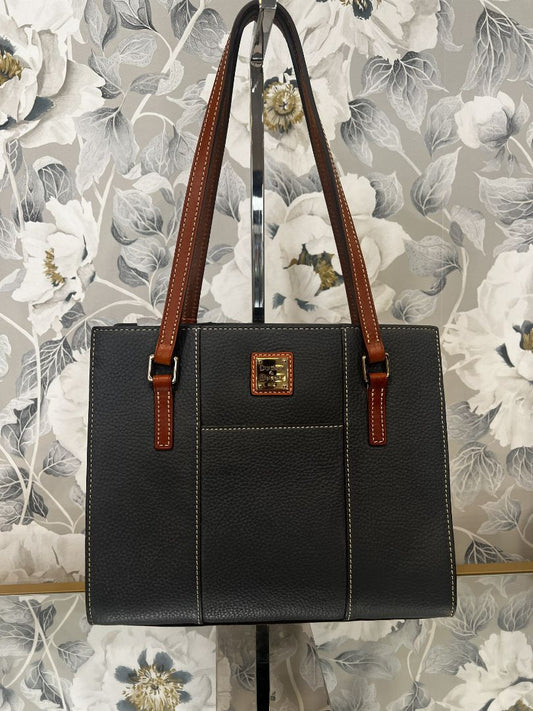 Dooney & Burke Gray Charlotte Pebbled Leather Tote