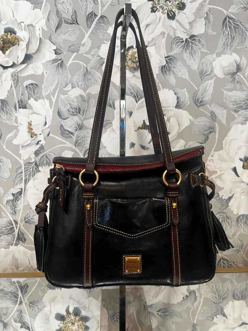 Dooney & Burkey Black Smith Toledo Smooth Leather Handbag