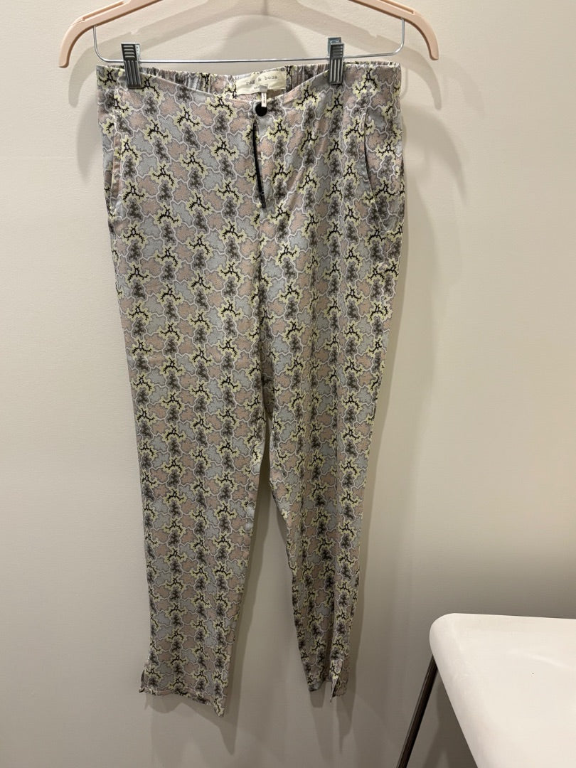 Rag & Bone Multi-color Print Silk Blend Pants, 4