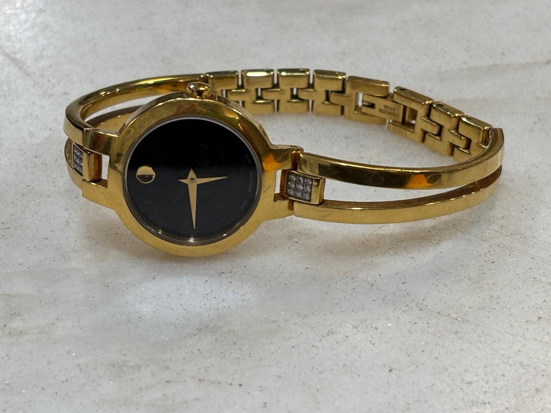 Movado Gold Amorosa Women's 24mm Gold PVD Diamond Watch