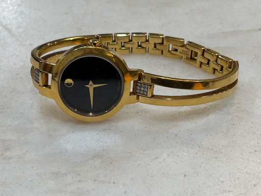 Movado Gold Amorosa Women's 24mm Gold PVD Diamond Watch