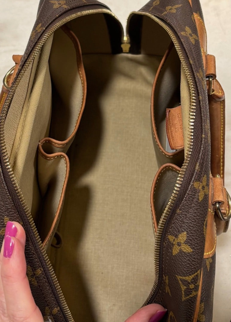 Louis Vuitton Brown Deauville Monogram Handbag