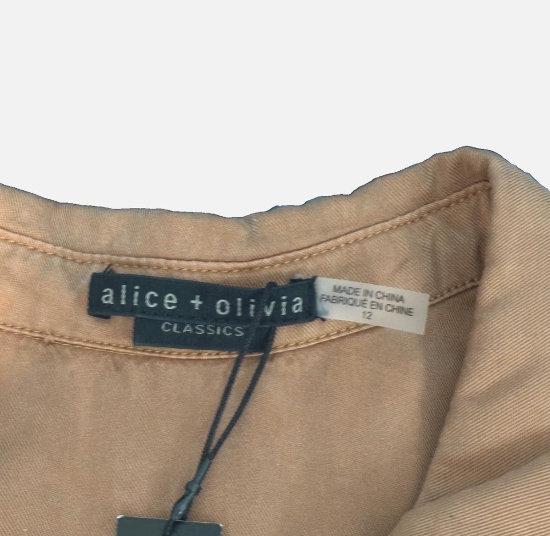 Alice + Olivia Classics Ochre Aviator Jumpsuit, 12