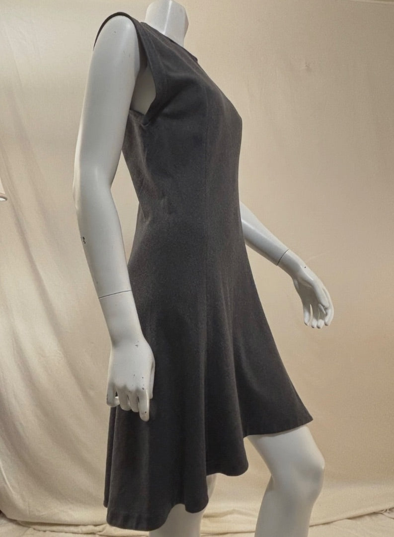 Brunello Cucinelli Dark Gray Sleeveless Sheath Dress, L