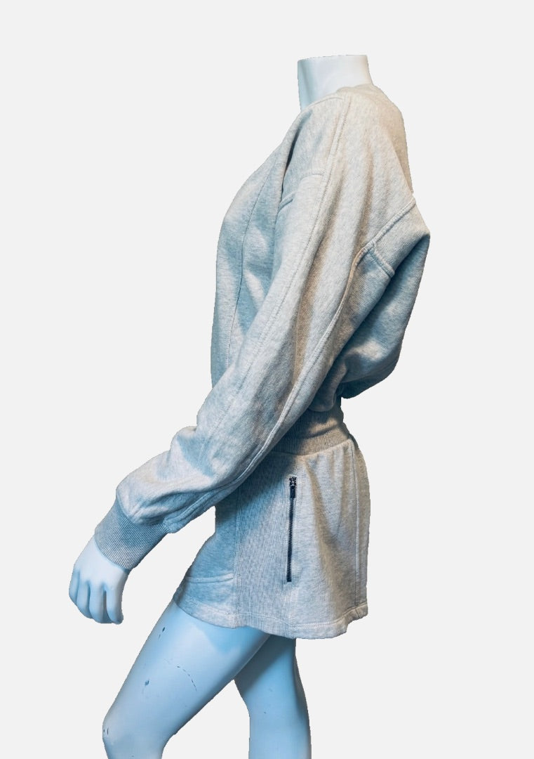 FP Movement Heather Gray Intercept Relaxed Fit Romper, S