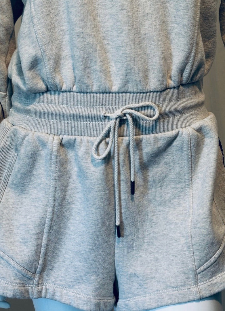 FP Movement Heather Gray Intercept Relaxed Fit Romper, S