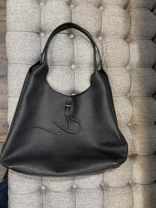 Rebecca Minkoff Black Pebbled Leather Shoulder Bag, L