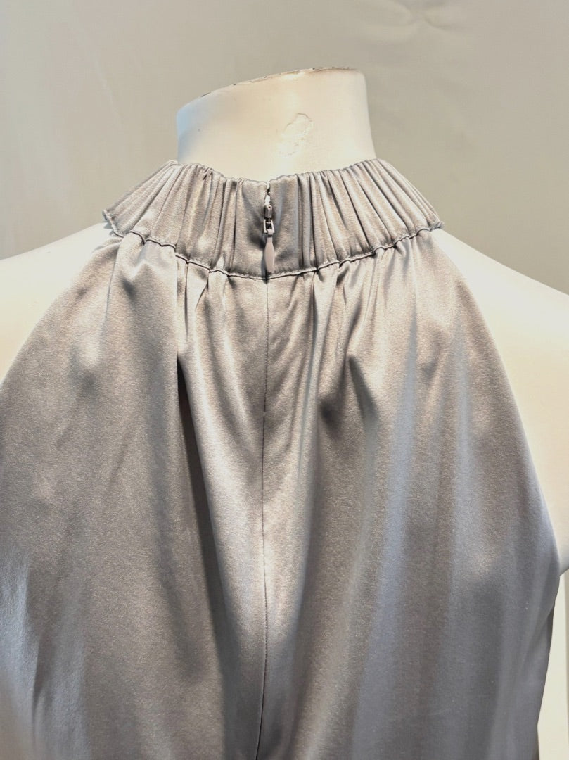 Frame Silver Silk and Spandex Halter Top, XS, NWT