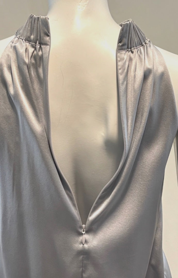 Frame Silver Silk and Spandex Halter Top, XS, NWT