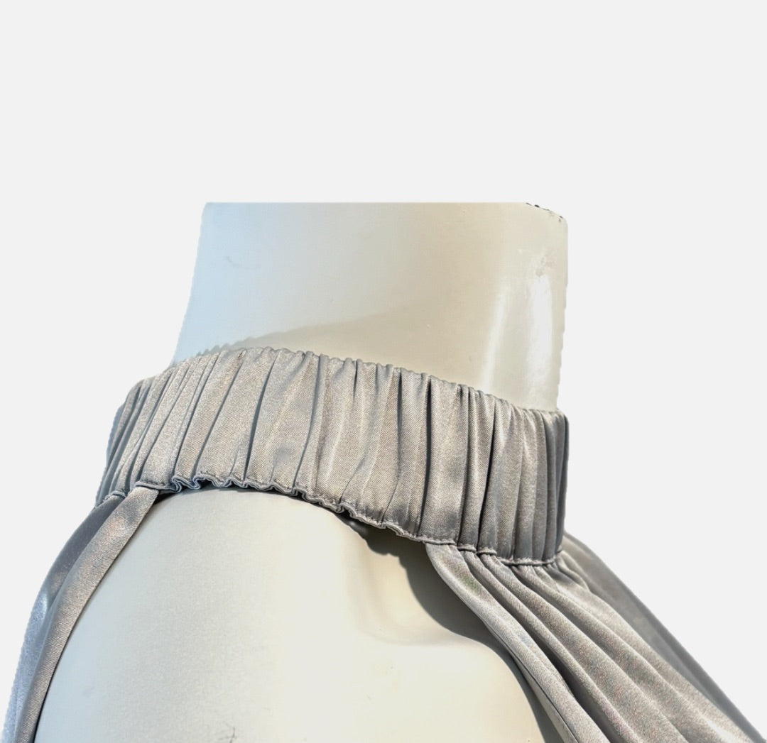 Frame Silver Silk and Spandex Halter Top, XS, NWT