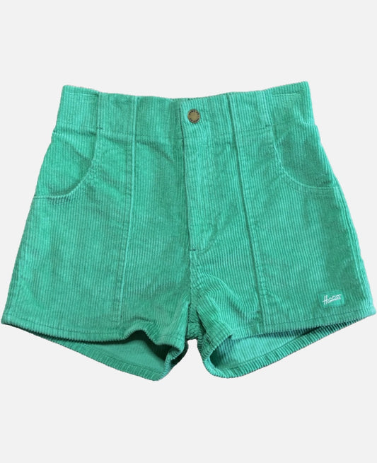 Hammies Green Vintage Style High Rise Corduroy Shorts, 26