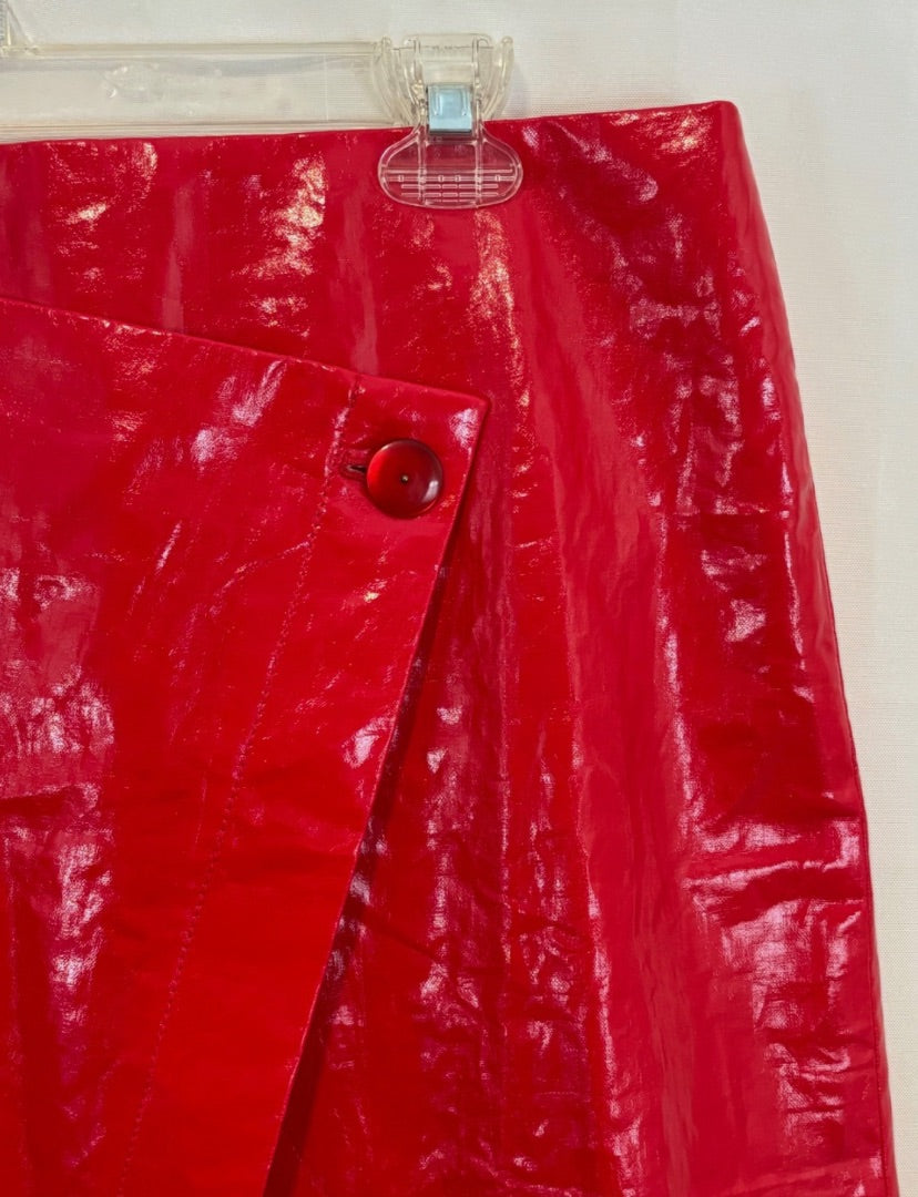 J. Crew Red Midi Wrap Skirt, 14