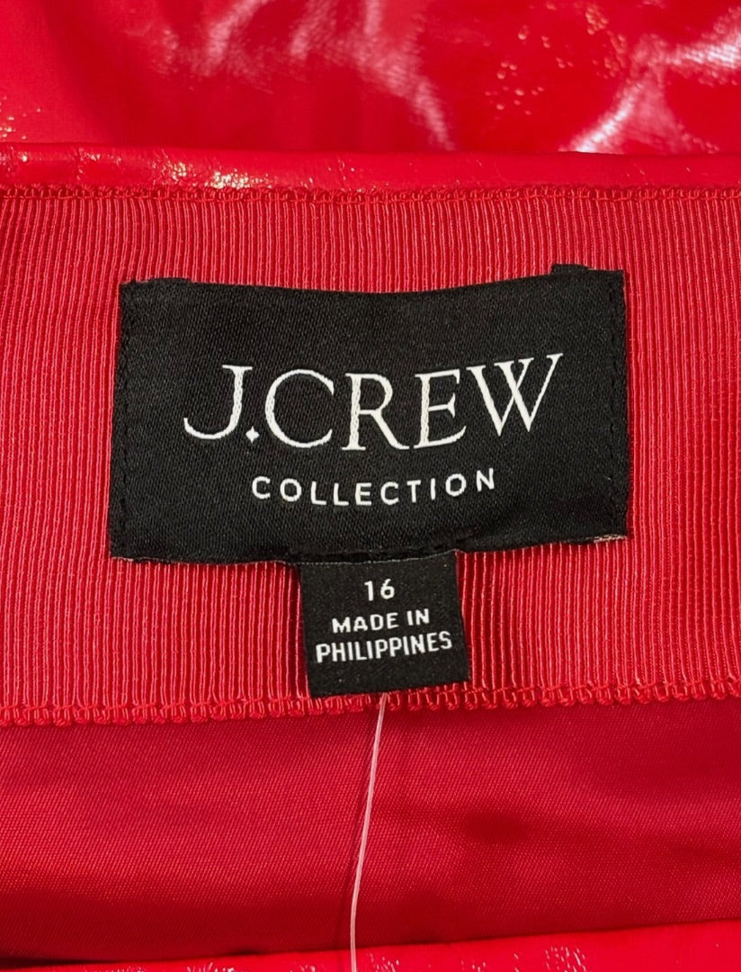 J. Crew Red Midi Wrap Skirt, 14