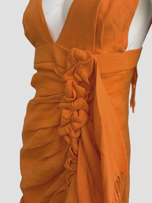 Just Bee Queen Orange Tulum Dress, S