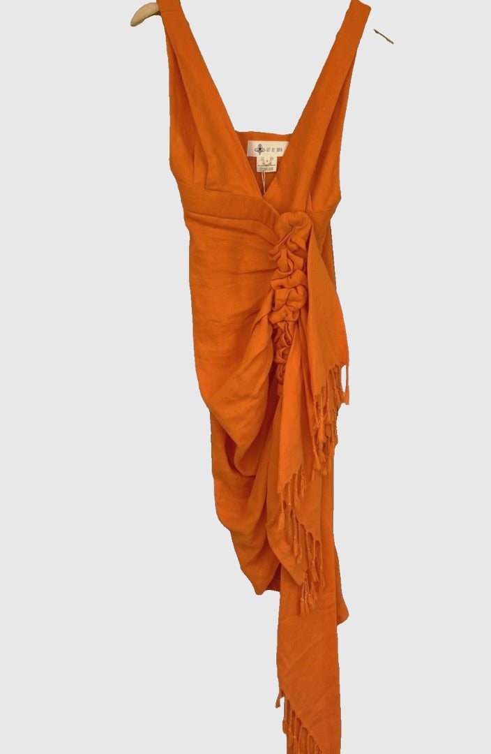 Just Bee Queen Orange Tulum Dress, S