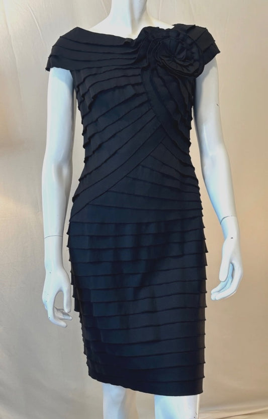 Tadashi Shoji Black Pleated Dress, 4